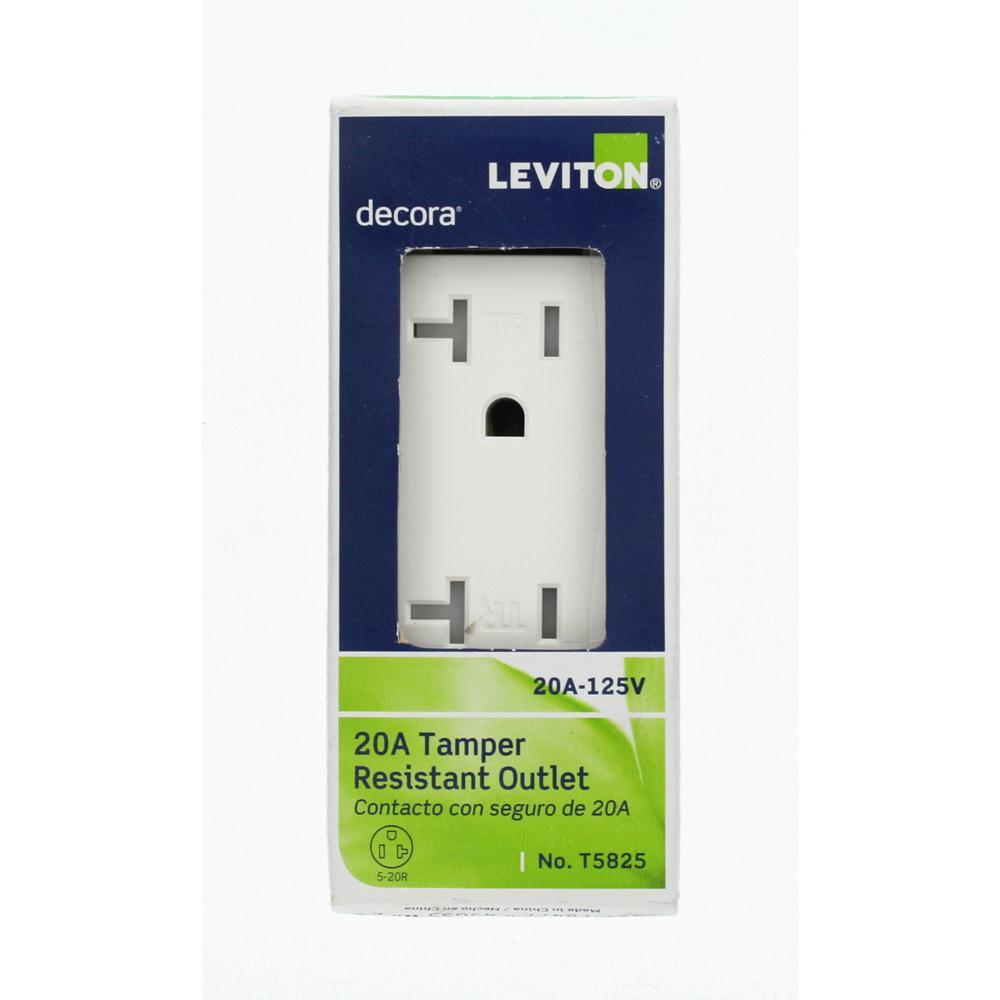 Decora 20 Amp Ultrasonic Tamper Resistant Duplex Outlet, White (10-Pack) - Super Arbor