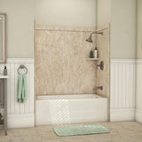 Elite 32 in. x 60 in. x 60 in. 9-Piece Easy Up Adhesive Tub Surround in Calypso - Super Arbor