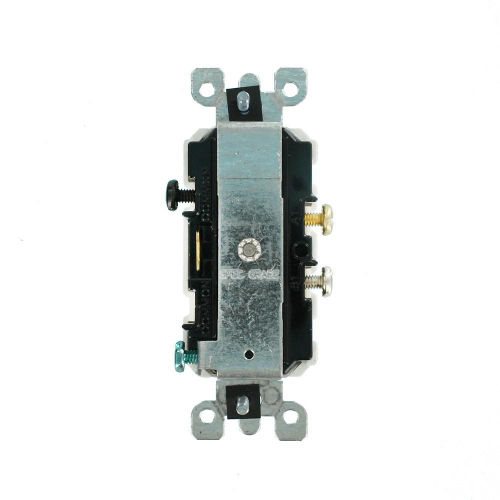 1/25W-125V Combination Switch with Neon Pilot Light, White - Super Arbor