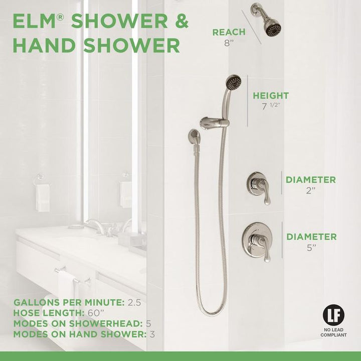1-spray 2.76 in. Dual Shower Head and Handheld Shower Head in Polished Chrome