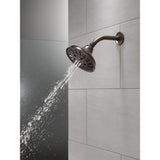 Pivotal 5-Spray 6 in. Single Wall Mount Fixed Rain H2Okinetic Shower Head in Venetian Bronze - Super Arbor