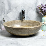 Katelyn Vessel Sink in Travertine