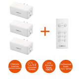 Wireless Indoor Remote Control Outlet Switch with 3 RCVs and 1 Remote - Super Arbor