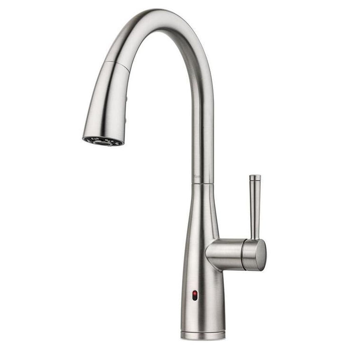 Pfister Raya Spot Defense Stainless Steel 1-Handle Deck-Mount Pull-Down Touchless Kitchen Faucet (Deck Plate Included)