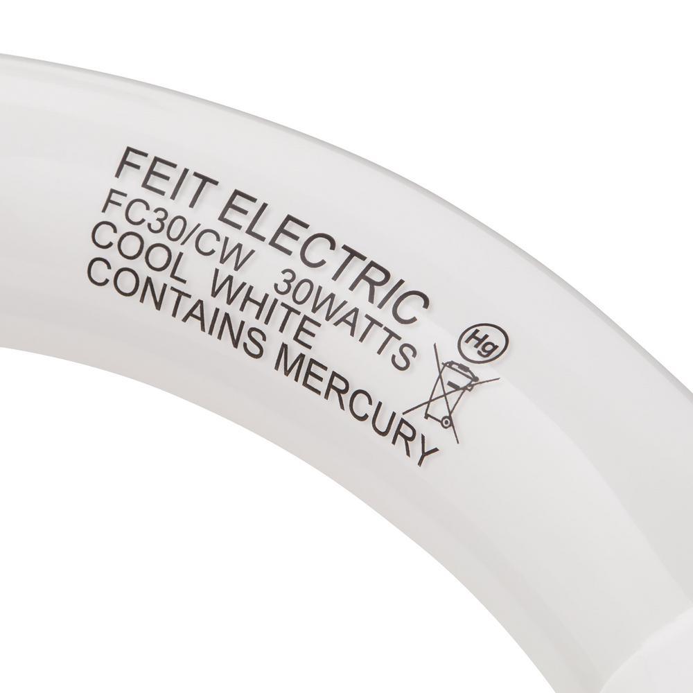 120-Watt Equivalent Circline T9 Non-Dimmable 4-Pin Base Compact Fluorescent CFL 9 in Light Bulb, Cool White 4100K - Super Arbor