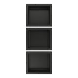 Redi Niche 16 in. x 42 in. Triple Shower Niche Set in Black - Super Arbor