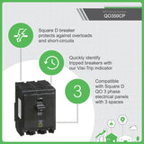 Square D QO 50-Amp 2-Pole Standard Trip Circuit Breaker