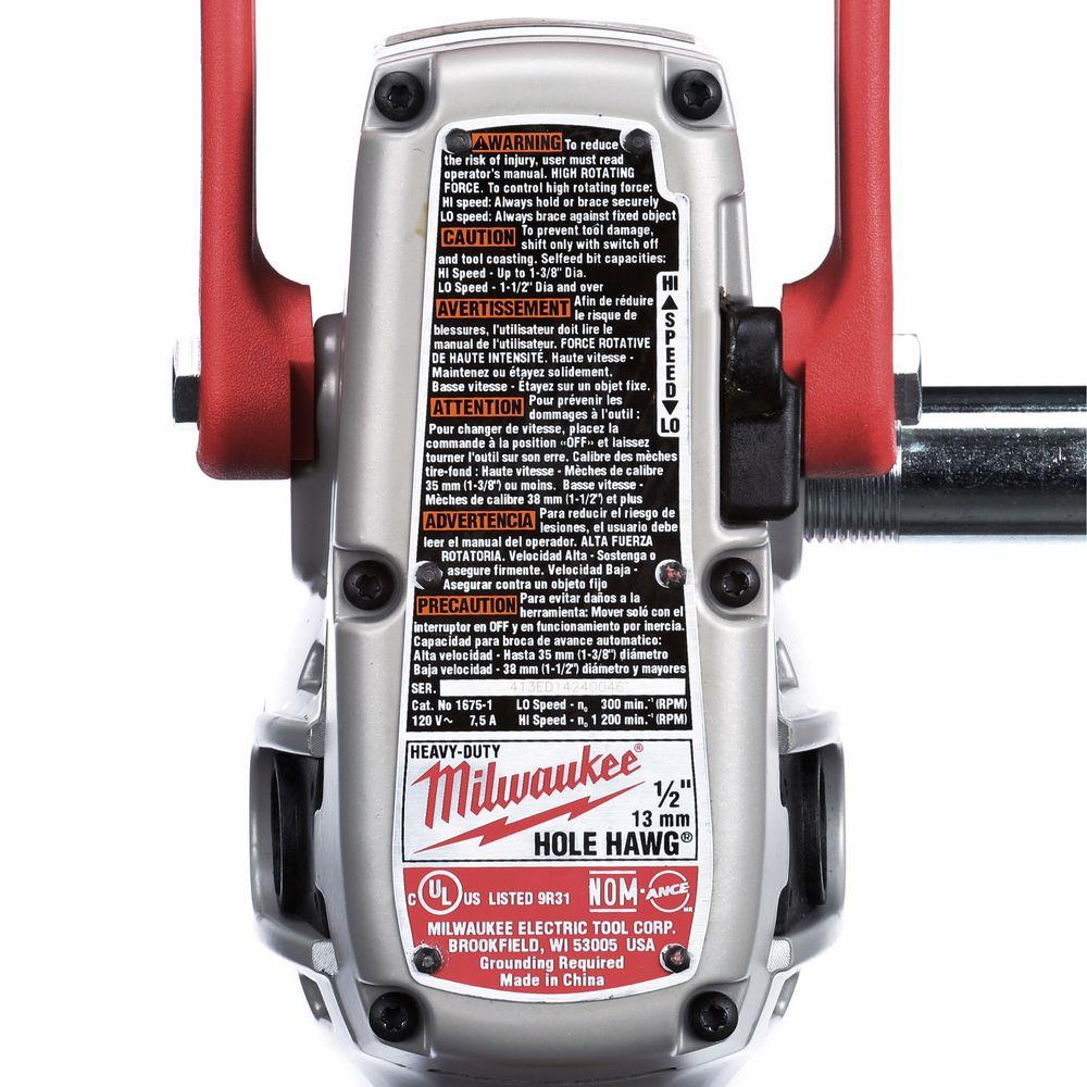 7.5 Amp 1/2 in. Hole Hawg Drill Kit with Case - Super Arbor