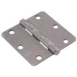 3-1/2 in. White Residential Door Hinge with 5/8 in. Round Corner Removable Pin Full Mortise (9-Pack) - Super Arbor