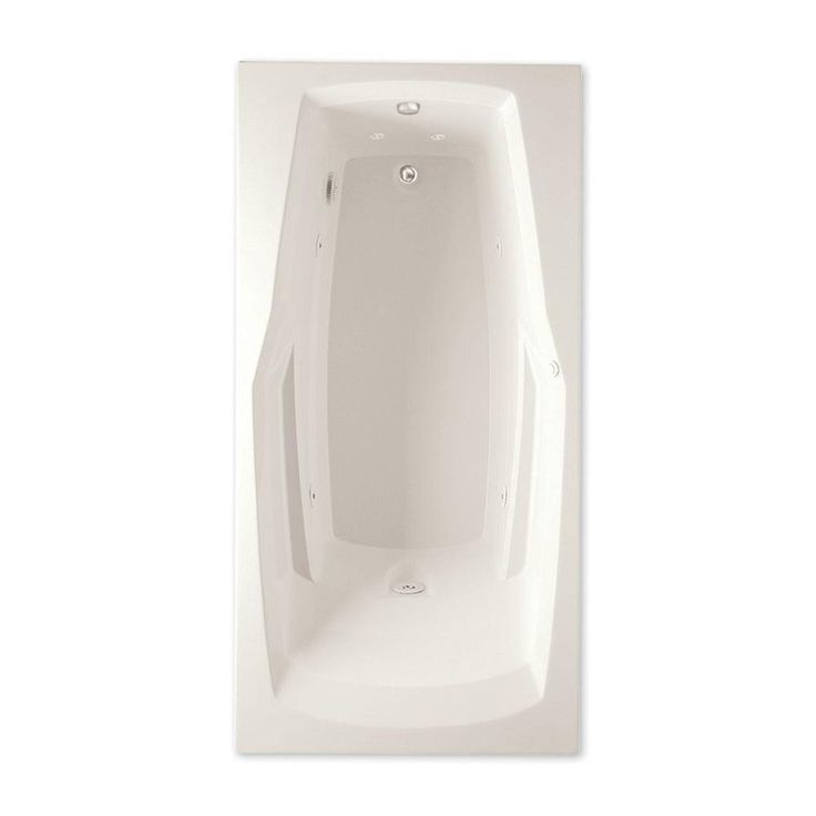 Ascot II 66 in. Acrylic Reversible Drain Rectangular Drop-In Whirlpool Bathtub with Heater in White