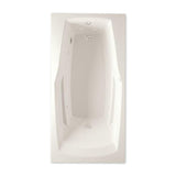 Ascot II 66 in. Acrylic Reversible Drain Rectangular Drop-In Whirlpool Bathtub with Heater in White