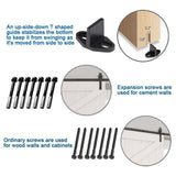 10 ft./120 in. Black Straight Strap Sliding Barn Door Track and Hardware Kit for Single Door with Floor Guide - Super Arbor