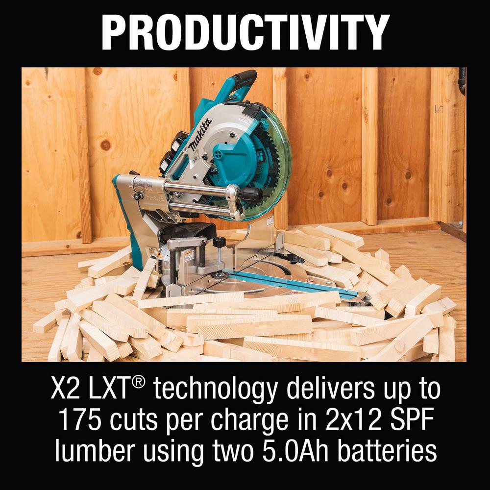 18-Volt X2 LXT Lithium-Ion (36-Volt) 12 in. Brushless Cordless Dual-Bevel Sliding Compound Miter Saw Laser Kit (5.0 Ah) - Super Arbor