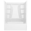Classic 500 60 in. W x 61.25 in. H x 32 in. D 3-Piece Direct-to-Stud Alcove Tub Surrounds in High Gloss White