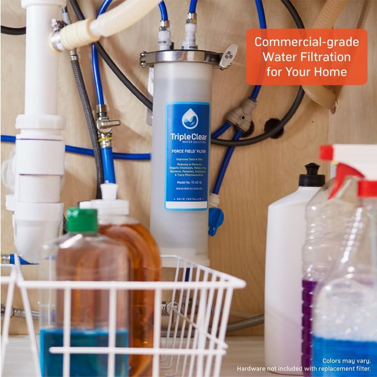 Force Field - Under the Sink 5 in. Replacement Point of Use Water Filter Capsule with Carbon