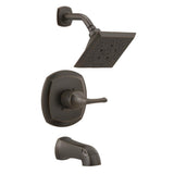 Portwood Single-Handle 5-Spray Tub and Shower Faucet with H2Okinetic in SpotShield Brushed Nickel (Valve Included) - Super Arbor