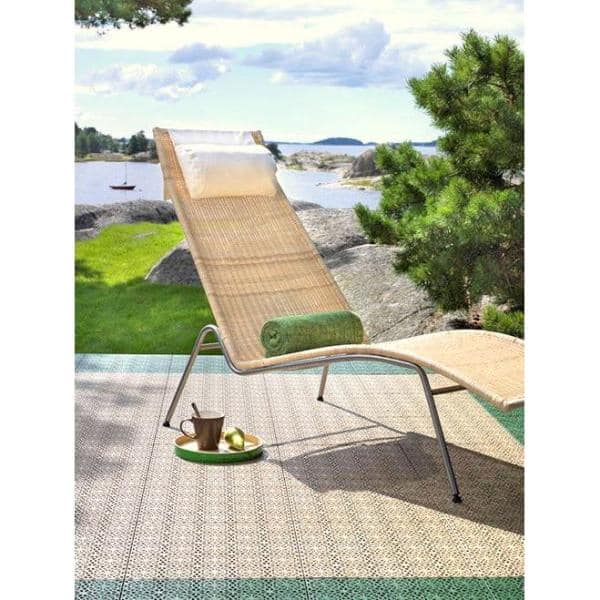 Bergo XL Tiles 1.24 ft. x 1.24 ft. PVC Deck Tiles in Cedar Wood, 14-Tiles per Case, 21.56 sq. ft.