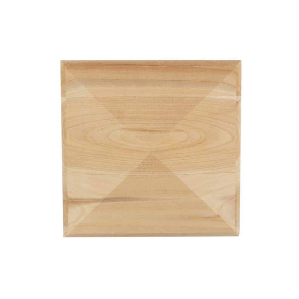 Deckorators 6 in. x 6 in. Newport High Pyramid Cedar Wood Post Cap