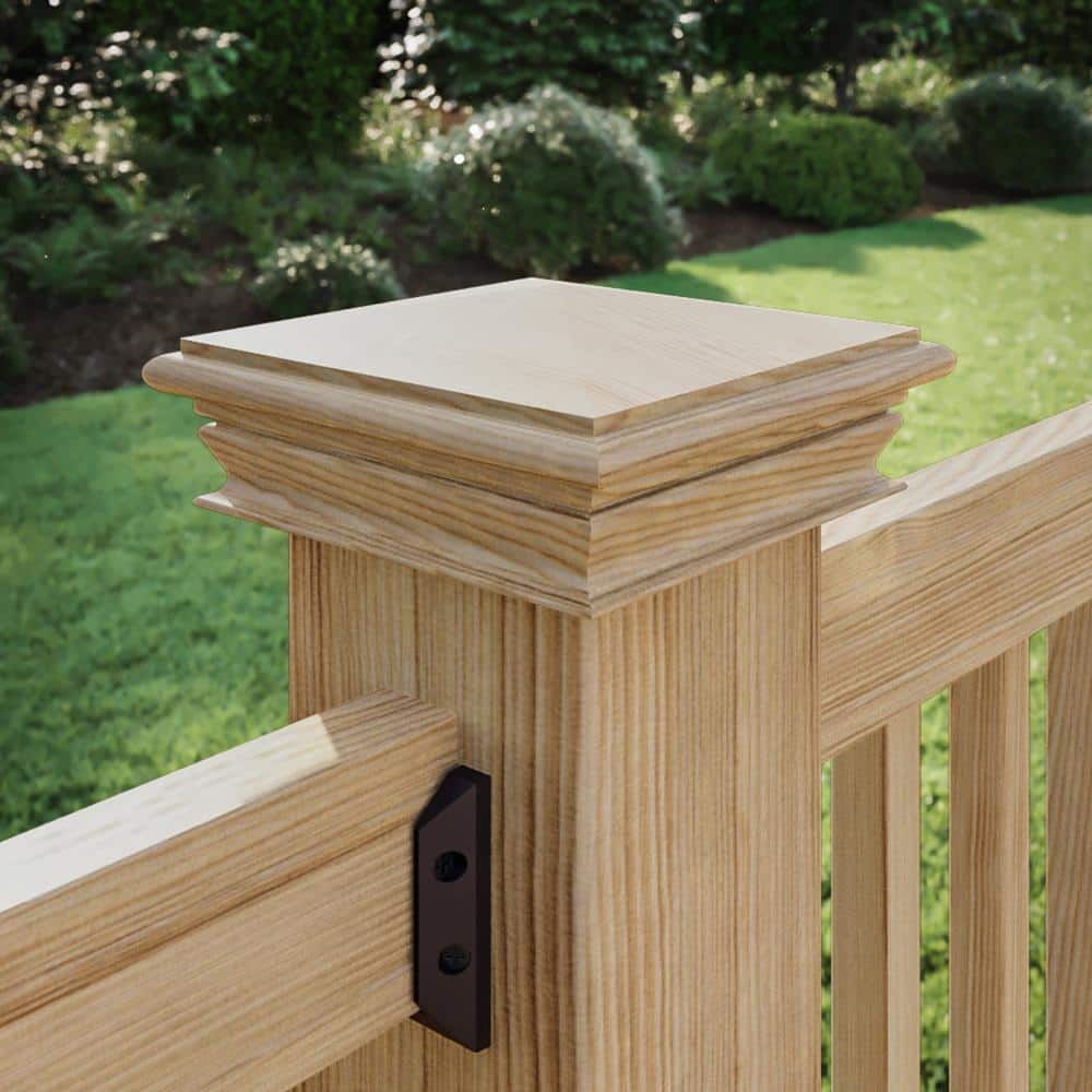 Deckorators 6 in. x 6 in. Newport High Pyramid Cedar Wood Post Cap