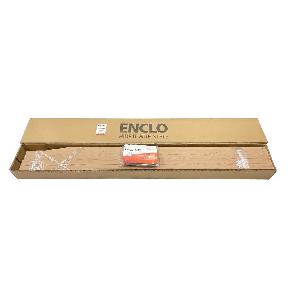 Enclo Privacy Screens Fresno 4 ft. H x 5.3 ft. W Cedar Color WoodTek Vinyl Decorative Screen Panel (Includes 2-Panels)