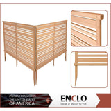 Enclo Privacy Screens Fresno 4 ft. H x 5.3 ft. W Cedar Color WoodTek Vinyl Decorative Screen Panel (Includes 2-Panels)