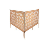 Enclo Privacy Screens Fresno 4 ft. H x 5.3 ft. W Cedar Color WoodTek Vinyl Decorative Screen Panel (Includes 2-Panels)