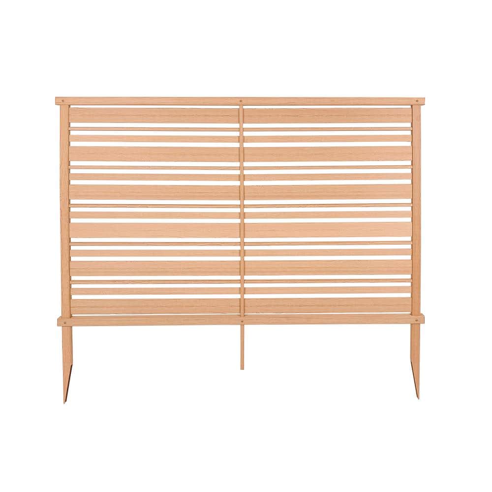 Enclo Privacy Screens Fresno 4 ft. H x 5.3 ft. W Cedar Color WoodTek Vinyl Decorative Screen Panel (Includes 2-Panels)