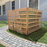 Enclo Privacy Screens Fresno 4 ft. H x 5.3 ft. W Cedar Color WoodTek Vinyl Decorative Screen Panel (Includes 2-Panels)