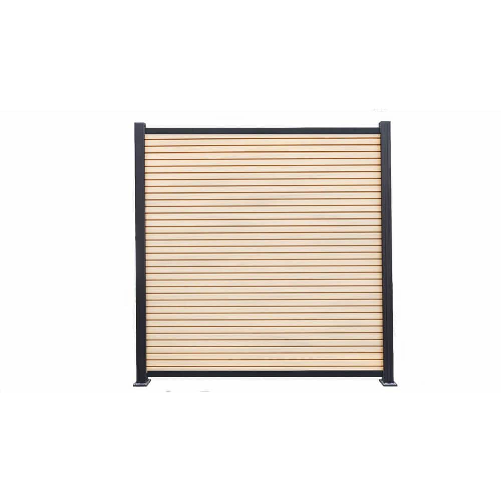 Frame It All 6 ft. x 6 ft. Riviera Composite Fence Panel Cedar (5-Pack)