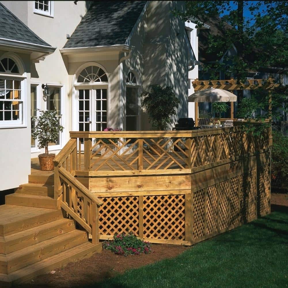 8-Step Pressure-Treated Cedar-Tone Pine Stair Stringer