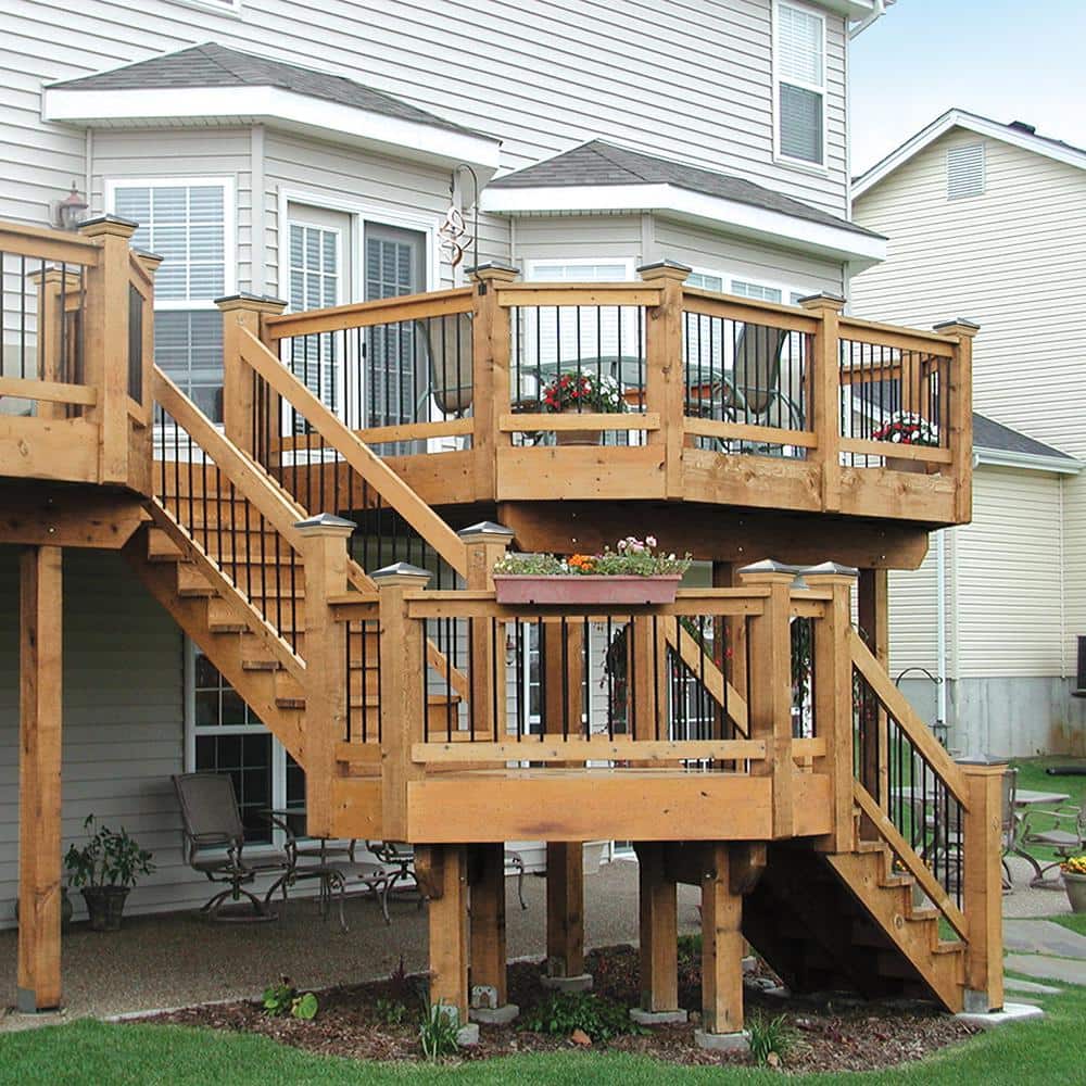 8-Step Pressure-Treated Cedar-Tone Pine Stair Stringer