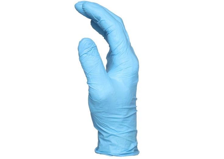 Large Blue Lightly Powdered Disposable Nitrile Gloves (100 Count)
