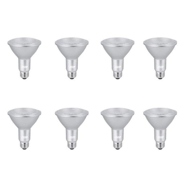Feit Electric 75-Watt Equivalent PAR30 Dimmable CEC Title 24 Compliant LED ENERGY STAR 90+ CRI Flood Light Bulb, Bright White (8-Pack)