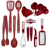 17-Piece Utensils Set in Red