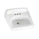 American Standard Lucerne Wall-Mounted Bathroom Sink with 4 in. Centerset Faucet Holes, White