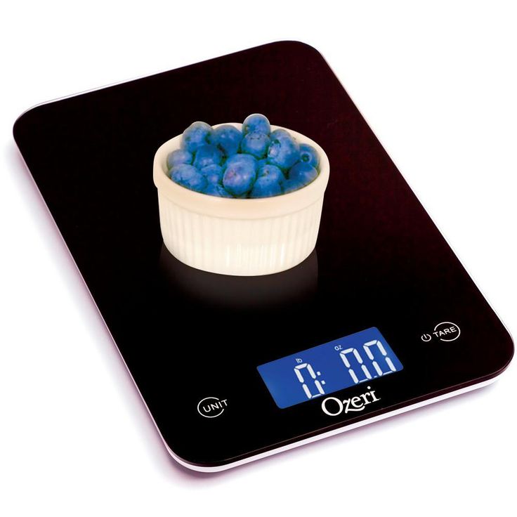 Touch Professional Digital Kitchen Scale (12 lbs. Edition), Tempered Glass in Elegant Black