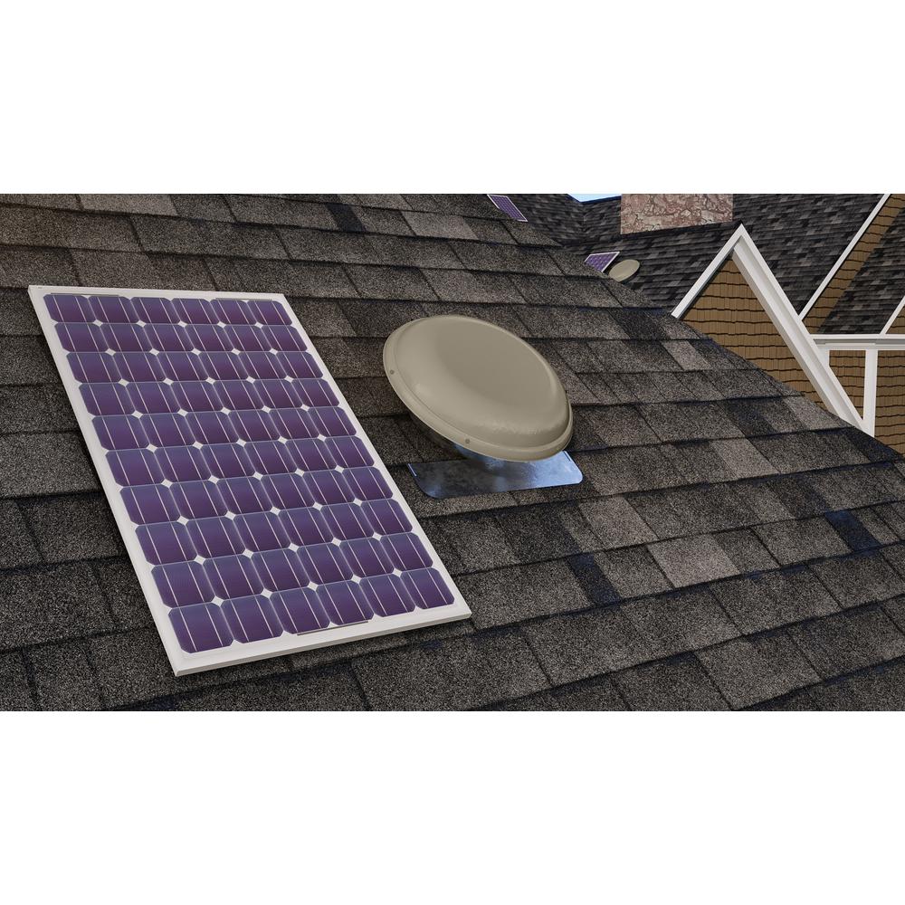 800 CFM Weatherwood Galvanized Steel Solar Powered Attic Fan - Super Arbor