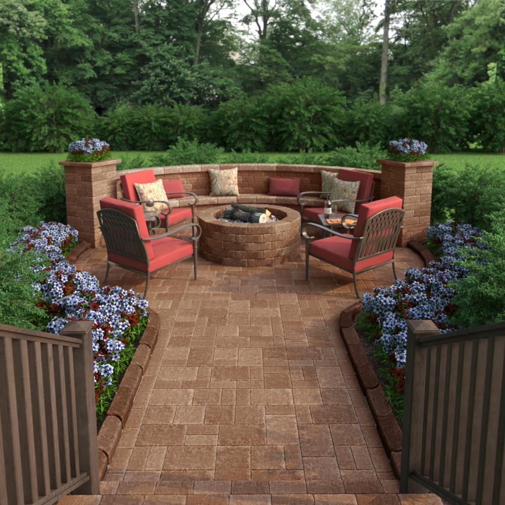 Pavestone RumbleStone Trap 3.5 in. x 10.25 in. x 7 in. Sierra Blend Concrete Garden Wall Block (120 Pcs. / 29.9 Face ft. / Pallet) - Super Arbor