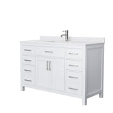 Beckett 72 in. W x 22 in. D Double Bath Vanity in White with Cultured Marble Vanity Top in Carrara with White Basins - Super Arbor