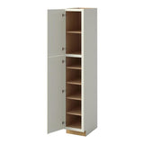 allen + roth Aveley 15-in W x 84-in H x 24-in D Linen Maple Door Pantry Semi-Custom Cabinet