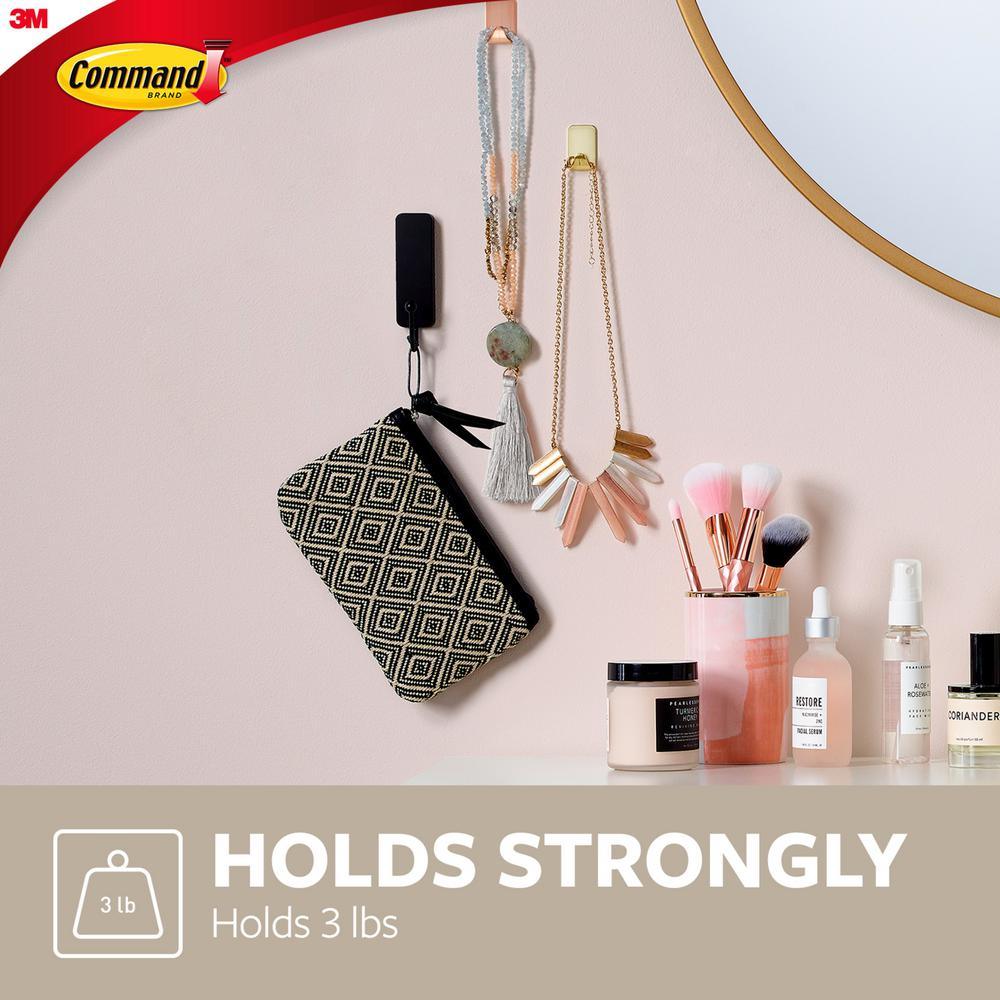 Medium Black Matte Hooks (2-Hooks and 4-Adhesive Strips) - Super Arbor