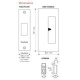 200 Series CaviLock 1-3/4 in. Flat Black Magnetic Privacy Non-Handed Pocket Door Lock - Super Arbor