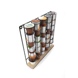 Wall Mount Single Serve Coffee Black Pod Dispenser 5-Compartments, 35-Coffee Pod Capacity