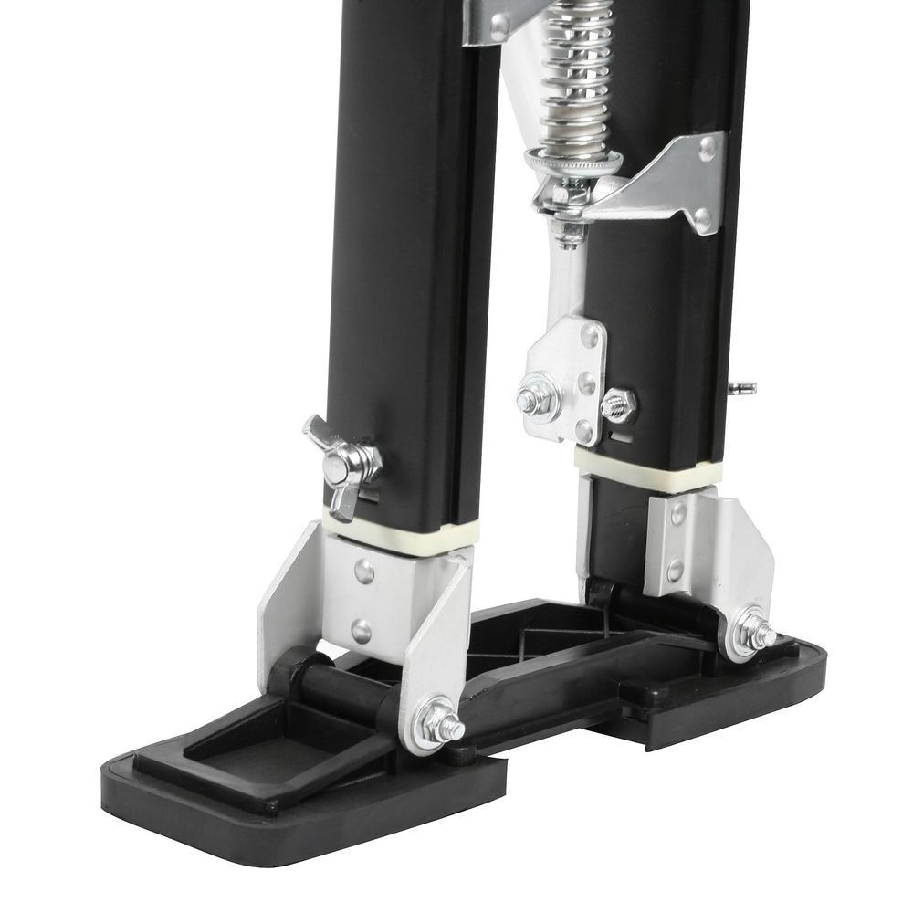 18 in. to 30 in. Black Mag Pros Magnesium Drywall Stilts - Super Arbor