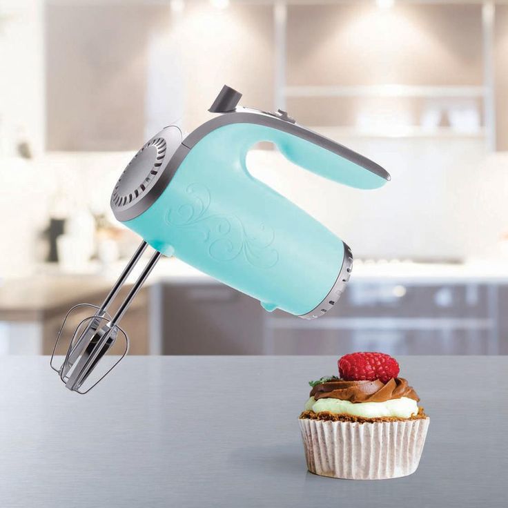 5-Speed Blue Lightweight Electric Hand Mixer