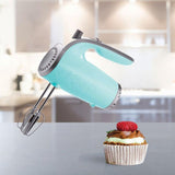 5-Speed Blue Lightweight Electric Hand Mixer