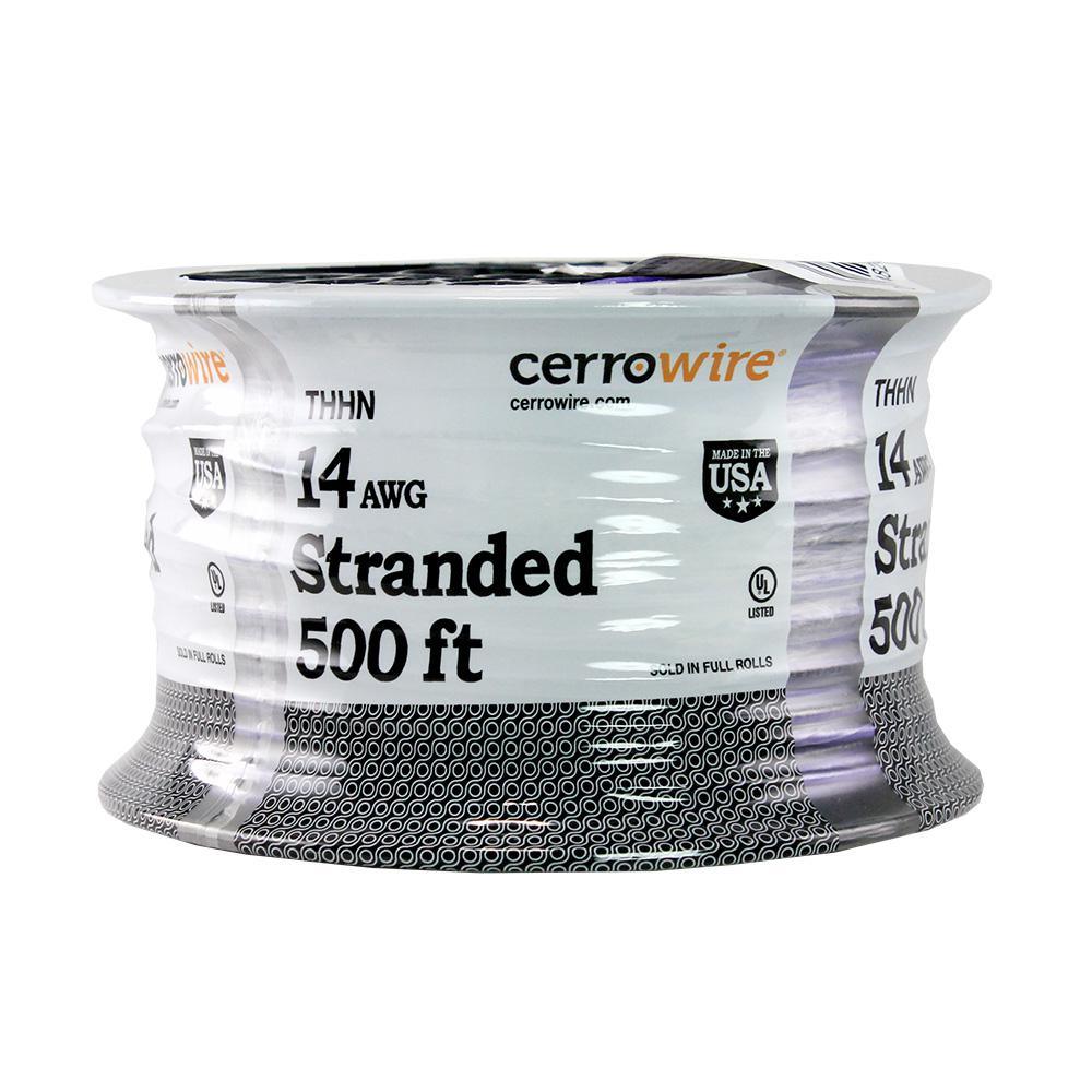 500 ft. 14/1 White Stranded THHN Wire - Super Arbor