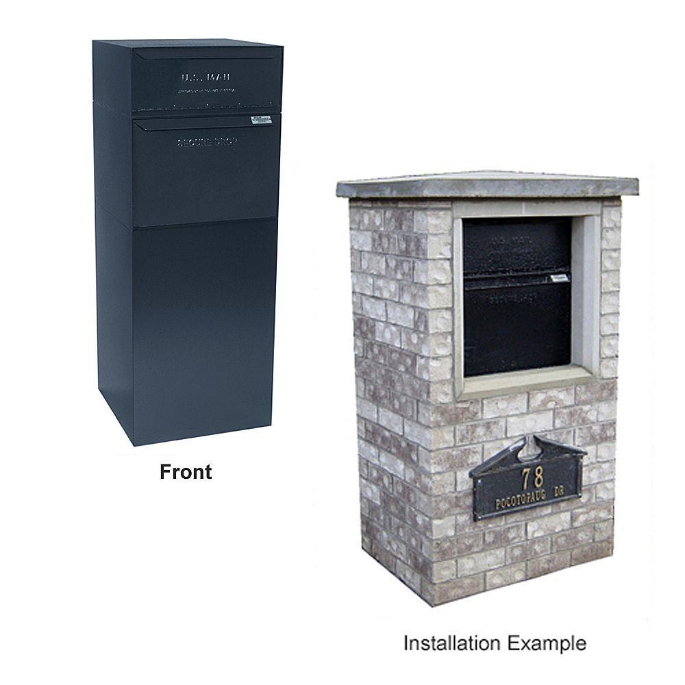 Full Service Vault Mailbox with Mail and Package Delivery in Black - Super Arbor
