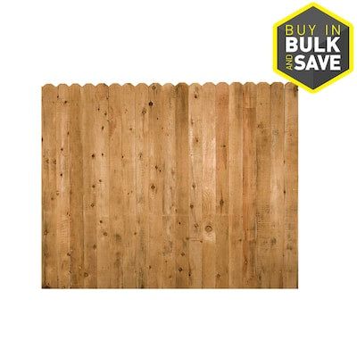 Freedom Ready-to-Assemble Carlisle Scallop 4-ft H x 6-ft W White Vinyl Fence Panel