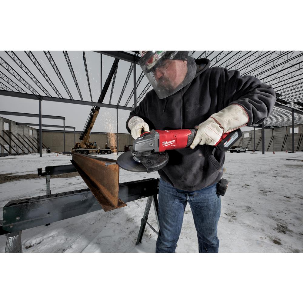 M18 FUEL 18-Volt Lithium-Ion Brushless Cordless 7/9 in. Grinder Kit W/ (2) 12.0Ah Batteries, Bag & Rapid Charger